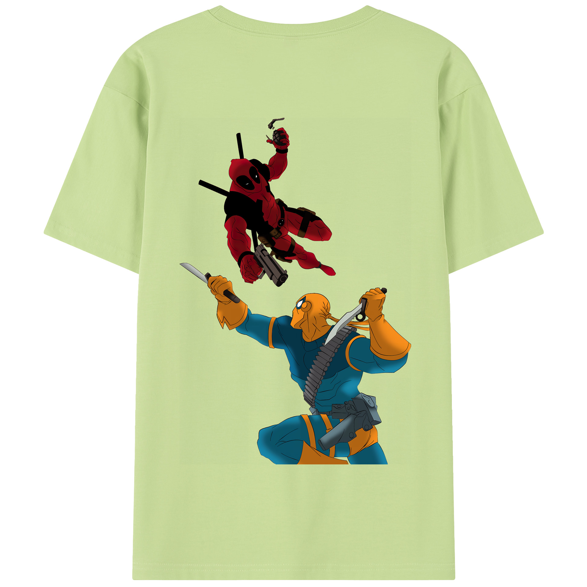 （画像用） Deadpool デッドプール 綿100％半袖Tシャツ（背面プリント）